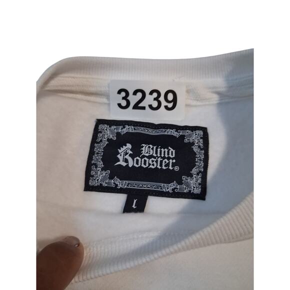 Blind Rooster Cherry Blossom Sparrow Unisex L Wrap Around “Osaka” Sweatshirt - Picture 4 of 12